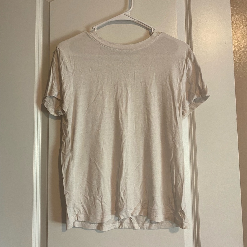 Double Zero high neck white tshirt blouse